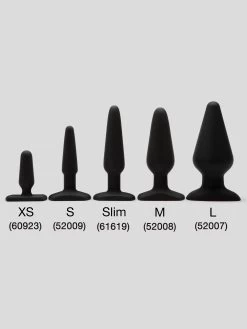 Lovehoney Classic Silicone Slimline Medium Butt Plug 12 Lovehoney Classic Silicone Slimline Medium Butt Plug -Online Sex toys shop 61619 a34318 black 004