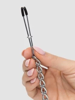 DOMINIX Deluxe Leather Collar With Nipple Clamps -Online Sex toys shop 61884 a34409 black 005