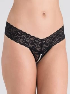 Lovehoney Crotchless Pearl Thong -Online Sex toys shop 62534 a34599 black regular 002