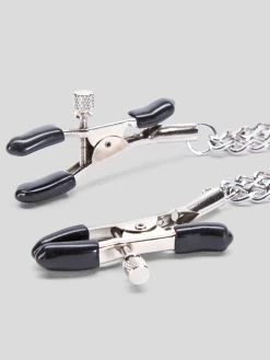 Bondage Boutique Adjustable Nipple Clamps With Double Chain 8 Bondage Boutique Adjustable Nipple Clamps With Double Chain -Online Sex toys shop 63056 a34821 silver 002