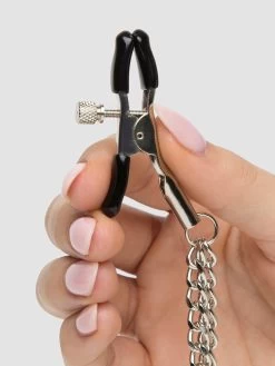 Bondage Boutique Adjustable Nipple Clamps With Double Chain 9 Bondage Boutique Adjustable Nipple Clamps With Double Chain -Online Sex toys shop 63056 a34821 silver 003