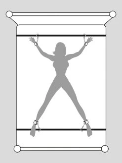 DOMINIX Deluxe Adjustable Leather Cuff Under Mattress Set -Online Sex toys shop 63180 a34884 black 004