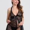 Lovehoney Unwrap Me Black Lace Babydoll