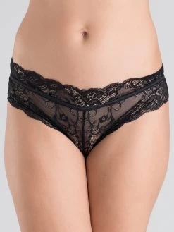 Lovehoney Criss-Cross Crotchless Panties -Online Sex toys shop 65557 a35828 black regular 002