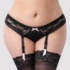 Lovehoney Plus Size Seduce Me Crotchless Suspender Thong -Online Sex toys shop 66911 a36228 black x size 000