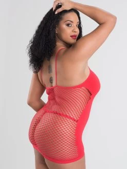 Lovehoney Plus Size Hourglass Red Mini Dress 7 Lovehoney Plus Size Hourglass Red Mini Dress -Online Sex toys shop 66931 a32659 red x size 001