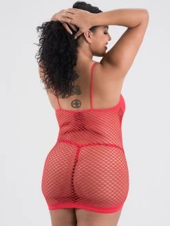 Lovehoney Plus Size Hourglass Red Mini Dress 8 Lovehoney Plus Size Hourglass Red Mini Dress -Online Sex toys shop 66931 a32659 red x size 002