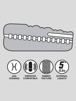 THRUST Pro Mini Andi Super Ribbed Pocket Ass 7.2oz -Online Sex toys shop 67354 a36502 flesh pink 003