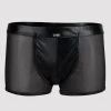 LHM Wet Look And Sheer Mesh Boxer Shorts -Online Sex toys shop 67980 a36724 black regular 000
