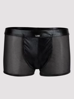 LHM Wet Look And Sheer Mesh Boxer Shorts