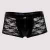 LHM Wet Look And Lace Boxer Shorts -Online Sex toys shop 67983 a36726 black regular 000