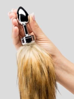 DOMINIX Deluxe Stainless Steel Medium Faux Fox Tail Butt Plug 11 DOMINIX Deluxe Stainless Steel Medium Faux Fox Tail Butt Plug -Online Sex toys shop 68132 a36838 silver 004