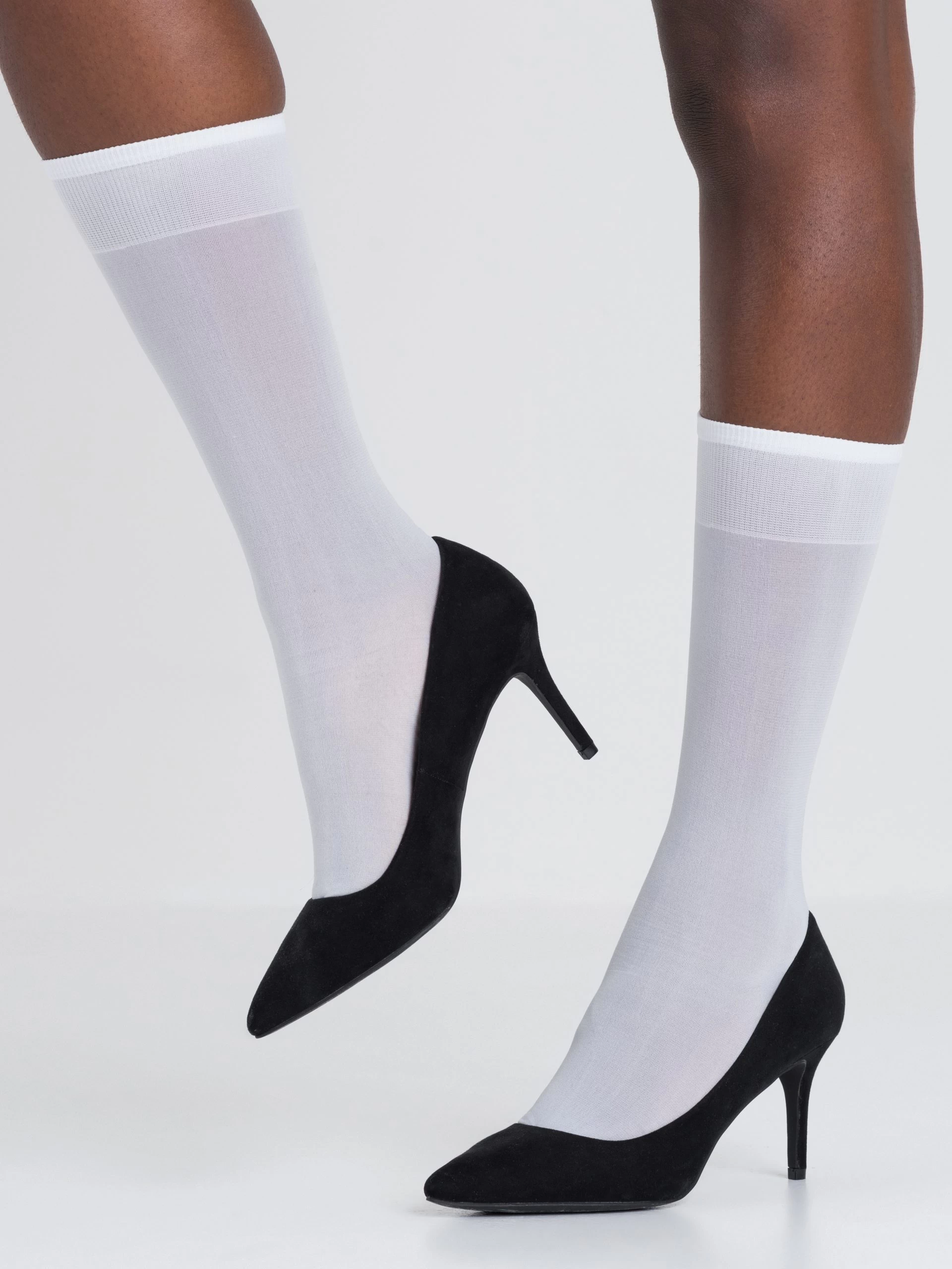 Lovehoney Fantasy White Knee-High Socks 4 Lovehoney Fantasy White Knee-High Socks - Image 2