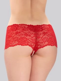 Lovehoney Red Crotchless Pearl Shorts