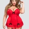 Lovehoney Plus Size Seduce Me Red Push-Up Basque Set -Online Sex toys shop 68771 a36212 red x size 000