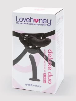Lovehoney Deluxe Strap-On Harness Kit With 2 Silicone Dildos -Online Sex toys shop 68828 a37267 black 005