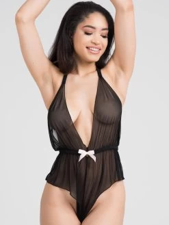 Lovehoney Barely There Black Sheer Crotchless Teddy 8 Lovehoney Barely There Black Sheer Crotchless Teddy -Online Sex toys shop 68918 a37329 black regular 002