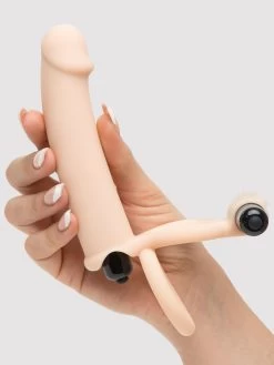 Lovehoney Double Fun Vibrating Double Penetration Strap-On -Online Sex toys shop 69311 a32991 flesh pink 004