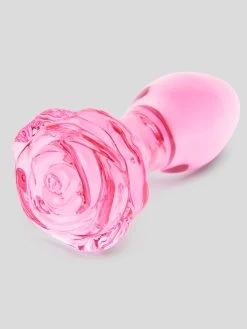 Lovehoney Full Bloom Large Rose Glass Butt Plug 4 Inch
