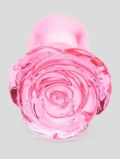 Lovehoney Full Bloom Large Rose Glass Butt Plug 4 Inch -Online Sex toys shop 69923 a37742 pink 002