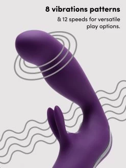Desire Luxury Rechargeable Strapless Strap-On Dildo Vibrator -Online Sex toys shop 69944 a37750 purple 002