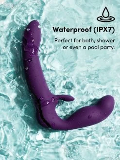 Desire Luxury Rechargeable Strapless Strap-On Dildo Vibrator -Online Sex toys shop 69944 a37750 purple 003