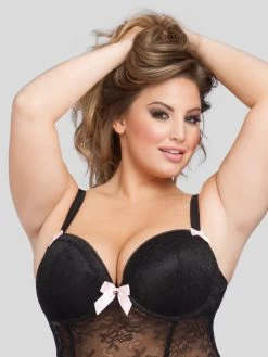 Lovehoney Plus Size Black Lace Push-Up Basque Set -Online Sex toys shop 69983 a37771 black x size 003