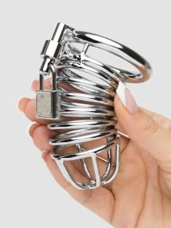DOMINIX Deluxe Chastity Cock Cage 3.5 Inch 13 DOMINIX Deluxe Chastity Cock Cage 3.5 Inch -Online Sex toys shop 70012 a37791 silver 005