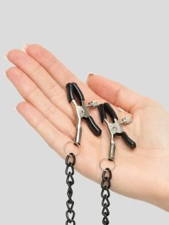 Bondage Boutique Black Rose Collar With Nipple Clamps -Online Sex toys shop 70335 a38014 black 004