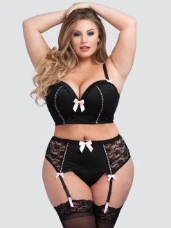 Lovehoney Seduce Me Plus Size Push-Up Longline Bra Set 9 Lovehoney Seduce Me Plus Size Push-Up Longline Bra Set -Online Sex toys shop 70534 a38185 black x size 003