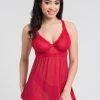 Lovehoney Love Me Red Lace Soft Cup Babydoll Set