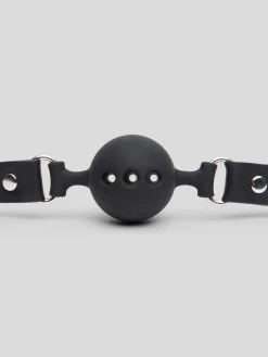 Bondage Boutique Medium Silicone Breathable Ball Gag -Online Sex toys shop 70757 a38374 black 002
