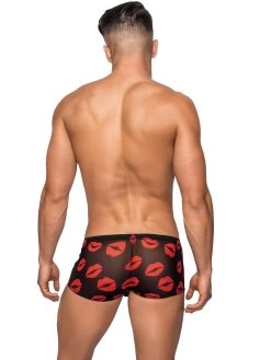 Male Power Lipstick Kisses Boxer Shorts -Online Sex toys shop 71106 a38589 black regular 003