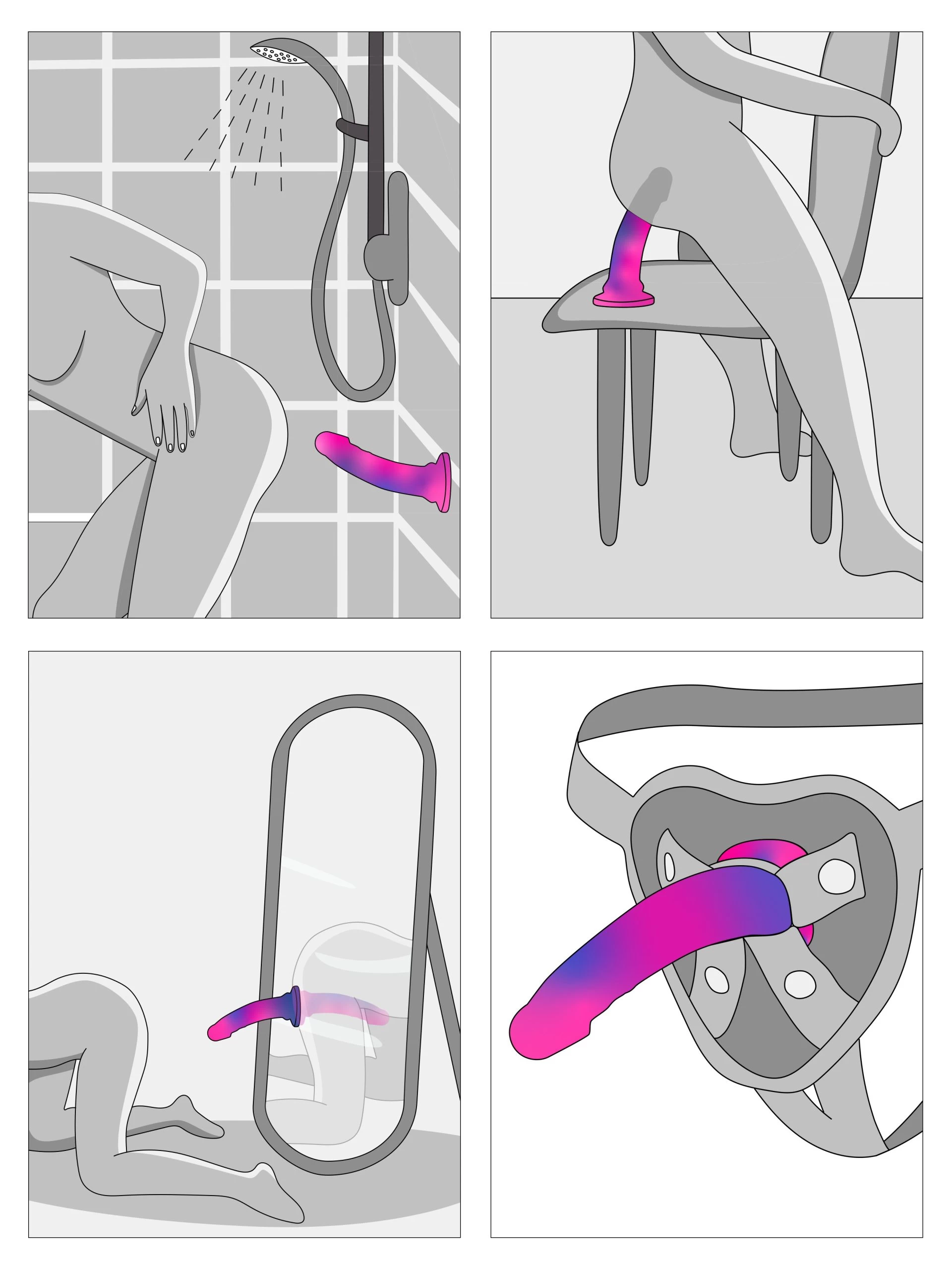 Lifelike Lover Luxe Realistic Multicoloured Silicone Dildo 7 Inch 7 Lifelike Lover Luxe Realistic Multicoloured Silicone Dildo 7 Inch - Image 5