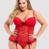 Lovehoney Plus Size Red Lace Push-Up Basque Set 2 Lovehoney Plus Size Red Lace Push-Up Basque Set -Online Sex toys shop 71659 a37771 red x size 000