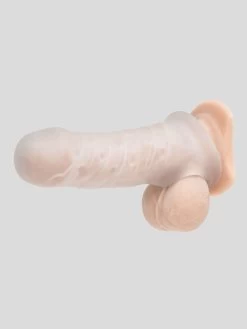 Perfect Fit Fat Boy Thin Textured Penis Extender With Ball Loop -Online Sex toys shop 71719 a39027 clear 003