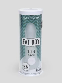 Perfect Fit Fat Boy Thin Textured Penis Extender With Ball Loop -Online Sex toys shop 71719 a39027 clear 004