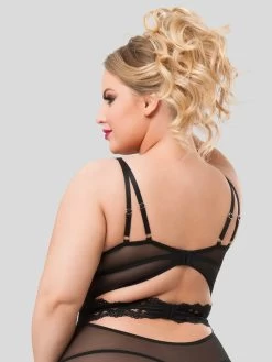 Lovehoney Plus Size Parisienne Black Lace Plunge Chemise -Online Sex toys shop 72033 a39216 black x size 003