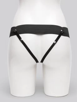 Lovehoney Perfect Partner Unisex Hollow Vibrating Strap-On 8 Inch -Online Sex toys shop 72308 a35672 black 002