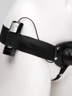 Lovehoney Perfect Partner Unisex Hollow Vibrating Strap-On 8 Inch -Online Sex toys shop 72308 a35672 black 003