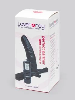 Lovehoney Perfect Partner Unisex Hollow Vibrating Strap-On 8 Inch -Online Sex toys shop 72308 a35672 black 005