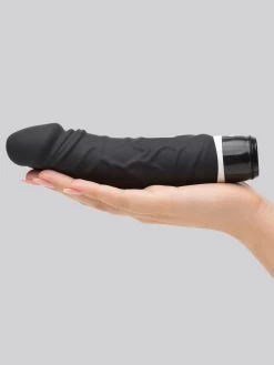 Lovehoney Silicone 7 Function Girthy Realistic Dildo Vibrator 6.5 Inch -Online Sex toys shop 72525 a39549 black 003