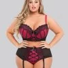 Lovehoney Plus Size Boudoir Belle Cherry Push-Up Longline Bra Set -Online Sex toys shop 72745 a39708 black x size 000