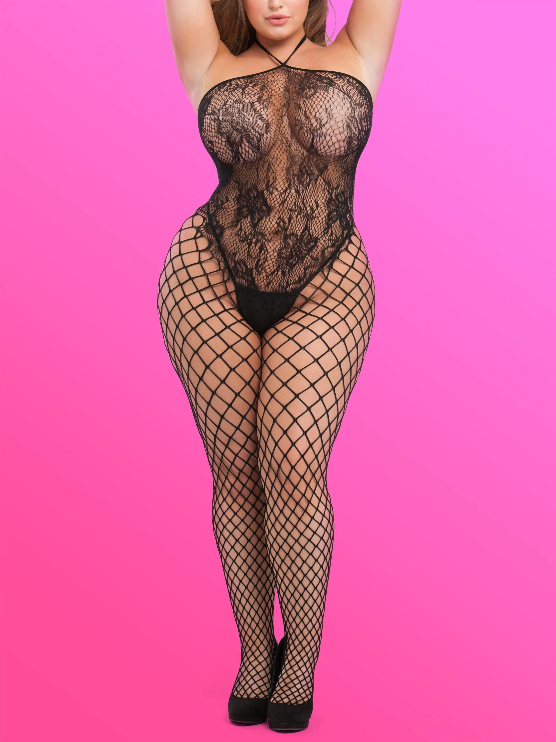 Lovehoney Plus Size Treasure Chest Fishnet Crotchless Bodystocking 4 Lovehoney Plus Size Treasure Chest Fishnet Crotchless Bodystocking - Image 2
