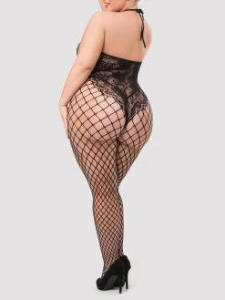 Lovehoney Plus Size Treasure Chest Fishnet Crotchless Bodystocking 7 Lovehoney Plus Size Treasure Chest Fishnet Crotchless Bodystocking -Online Sex toys shop 72781 a39727 black x size 002