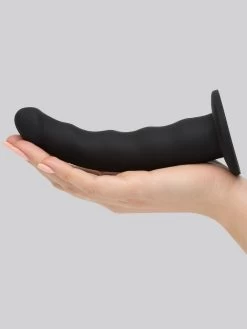 Lovehoney Sensual Waves Silicone Suction Cup Dildo 7 Inch -Online Sex toys shop 73020 a39881 black 003