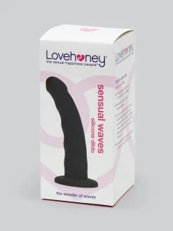 Lovehoney Sensual Waves Silicone Suction Cup Dildo 7 Inch -Online Sex toys shop 73020 a39881 black 005