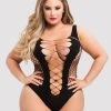 Lovehoney Plus Size Black Deep Plunge Fence Net Teddy -Online Sex toys shop 73104 a39932 black x size 000