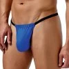 Male Power Blue Smooth Silk Posing Pouch