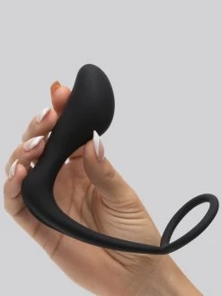 Lovehoney Inside Job Silicone Cock Ring And Butt Plug -Online Sex toys shop 73258 a32822 black 004